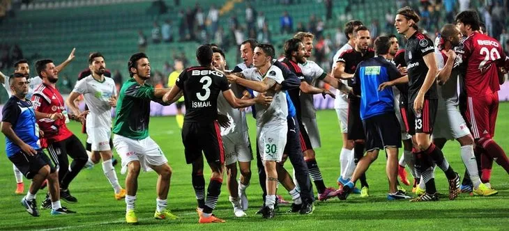 Bursaspor - Beşiktaş maçınında olaylar çıktı