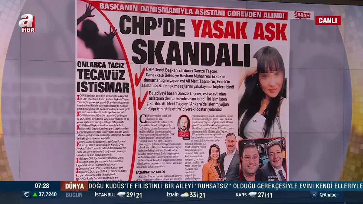 CHP'de yasak aşk skandalı! Başkanın danışmanıyla asistanı görevden alındı