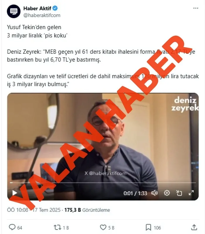 nefes-bosa-ufledi-deniz-zeyrekin-kitap-maliyeti-algisi-coktu-hedeflerinde-bakan-yusuf-tekin-var-1752746330903.jpeg Deniz Zeyrek'in yalan haberi sosyal medyada da gündem oldu (X)