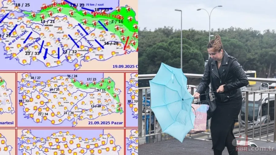 Meteoroloji’den 4 bölge için kuvvetli yağış ve fırtına alarmı! İstanbul’da poyraz sert esecek: Gece soğuğu kapıda! İşte uyarı verilen iller… 1