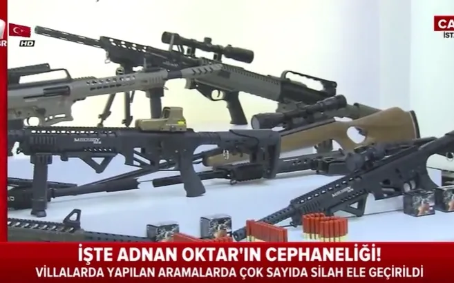 Suç örgütü lideri Adnan Oktar'ın cephaneliği!