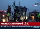 Amasya’da otobüs devrildi