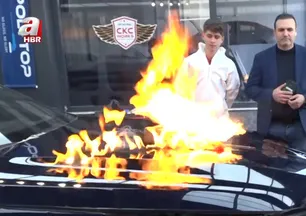 A Haber canlı yayınında arabaya yapmadığını bırakmadı! Sonunda ateşe verdi