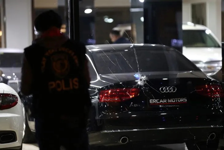 Beşiktaş’taki lüks oto galeriye silahla saldırı