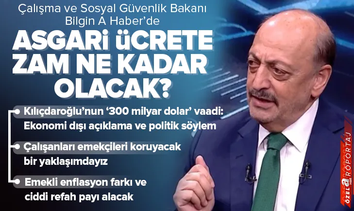 Bakan Bilginden asgari ücret açıklaması