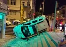 Kayseride feci kaza! Polis aracı yan yattı