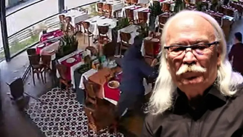 CAHİT BERKAY’IN RESTORANA DALDIĞI ANLAR KAMERADA 