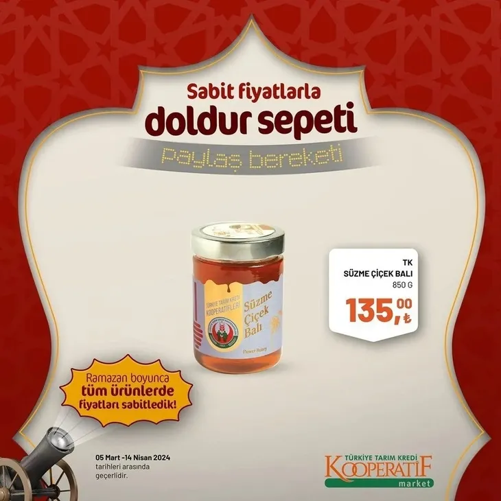 Tarım Kredi Market 30 Mart indirim kataloğu yayınladı! Kaşar peynir 205,00 TL’ye, tost peyniri 185,00 TL’ye, tereyağı 259,00 TL’ye, süt 22,50 TL’ye satışta