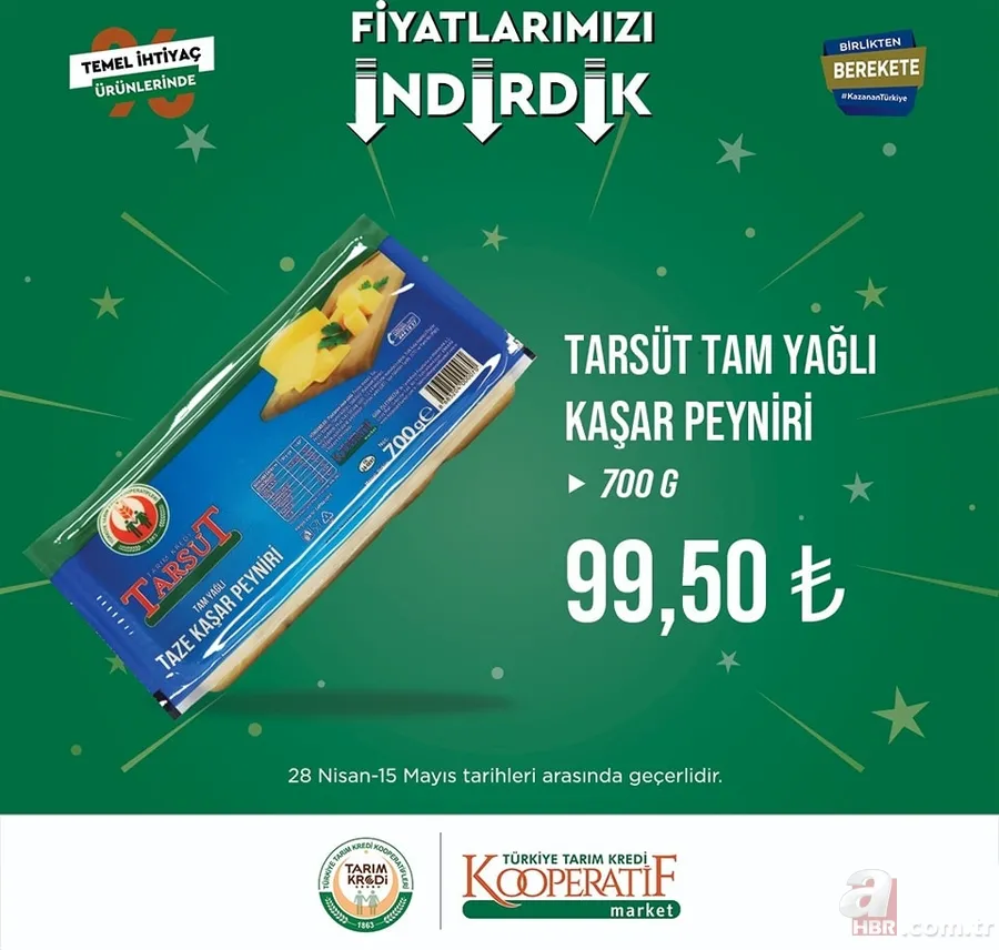 TARIM KREDİ MARKETlerinde indirimsiz ürün kalmadı! Ucuzluk başladı! Sucuk, Tereyağı, peynir, et, şeker, çay, tuvalet kağıdı... 2