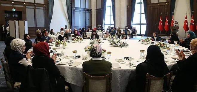 Emine Erdoğan, Suriyeli kadınları kabul etti