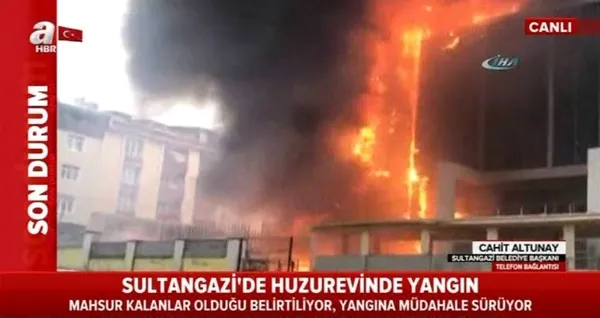 İstanbul Sultangazi'de huzurevinde yangın çıktı! - 1
