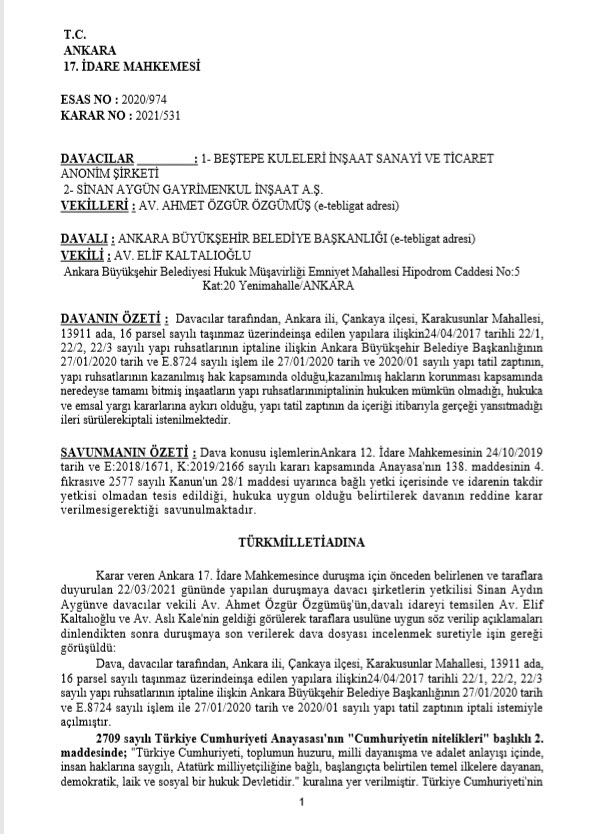 Son dakika: CHP’li Mansur Yavaş’ın TOGO İkiz Kuleleri için yaptığı hukuksuz işlem belgelendi!
