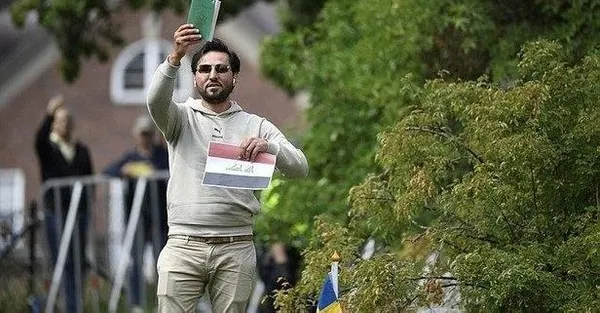 1697918664429.jpg Alçak Salwan Momika'yı yediği dayak kesmemiş! Yeni skandal: Kur'an-ı Kerim'e saldırdı katil İsrail bayrağını öptü - 4