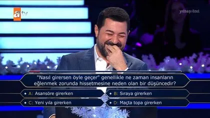 maNga’nın solisti Ferman Akgül Milyoner’in yılbaşı özel bölümünde Yeşilçam klasiğini bilemedi