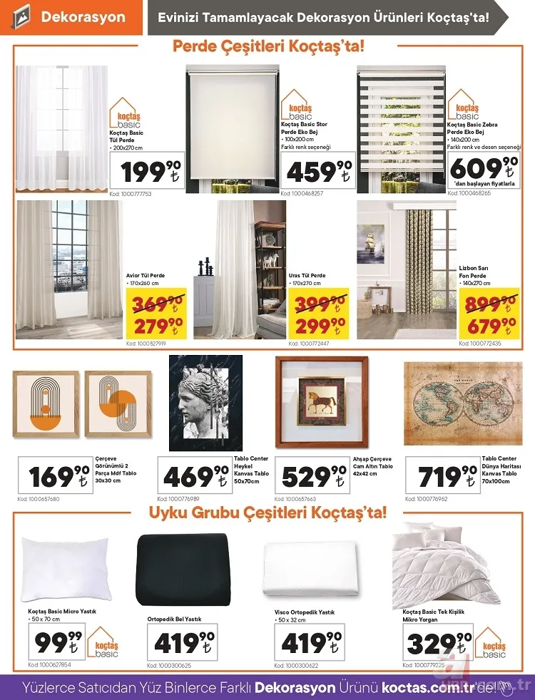 Koçtaş ekim ayı indirim kataloğu yayınlandı! Evinizi baştan aşağı tamamen değiştirebileceğiniz ürünlerin indirimli fiyatı 20