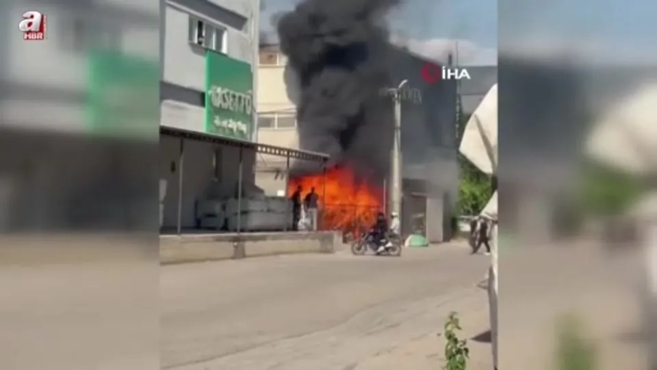 Bursa’da mobilya sanayinde yangın