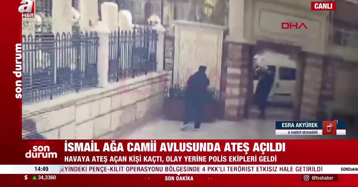 İsmail Ağa Camii avlusunda silah sesleri