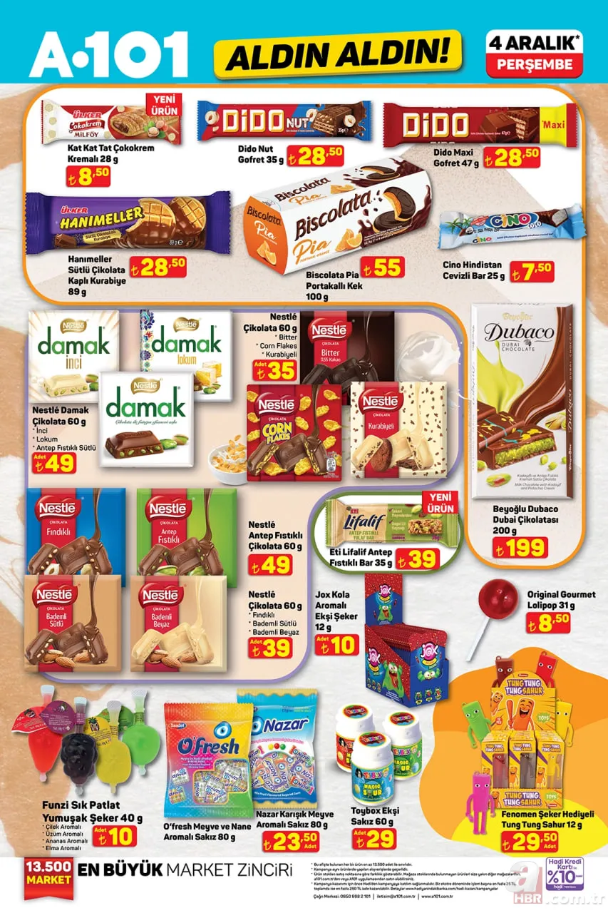 A101’de Yılbaşı hazırlıkları başladı! 4 Aralık’ta hangi ürünler indirimde? 4