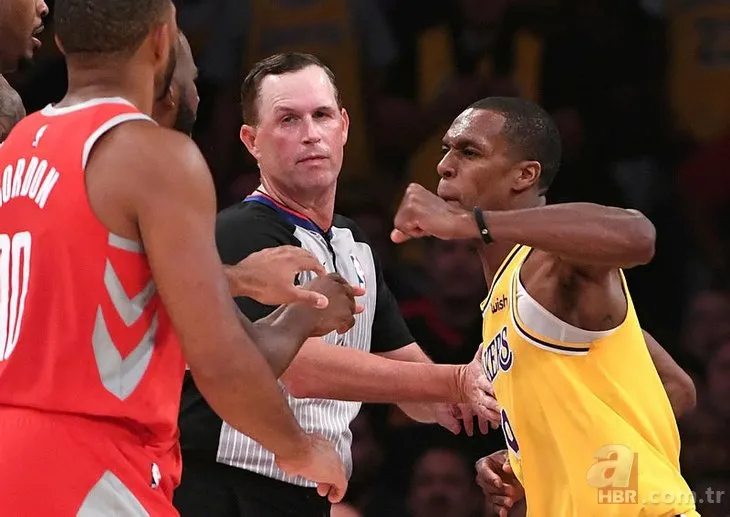 Lakers-Rockets maçında kavga!