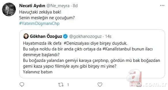 CHP’nin trol şarkıcısı Gökhan Özoğuz’dan akıllara durgunluk veren ’deniz salyası’ yorumu! Vatandaş böyle ti’ye aldı: Musilaj bile senden daha akıllı