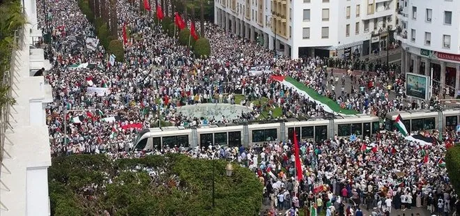 Fas’ta Gazze’ye destek gösterisi düzenlendi