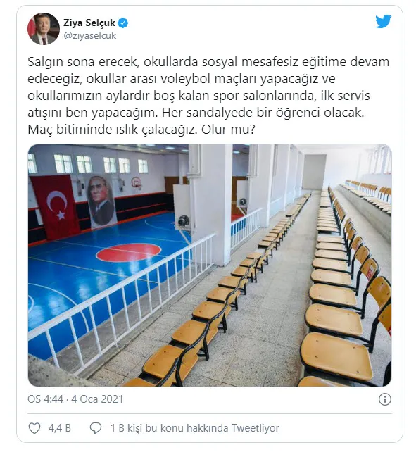 Son dakika: Milli Eğitim Bakanı Ziya Selçuk'tan 'salgın sona erecek' paylaşımı - 1