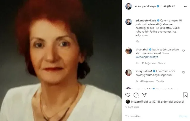 Erkan Petekkaya'nın annesi Şerife Petekkaya hayatını kaybetti - 1