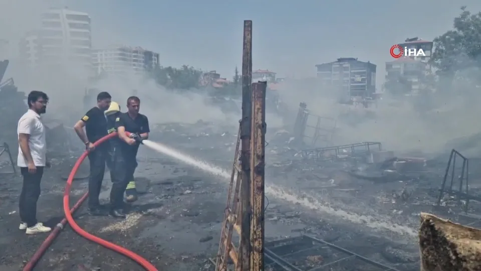 Konya’da metruk binada yangın paniği