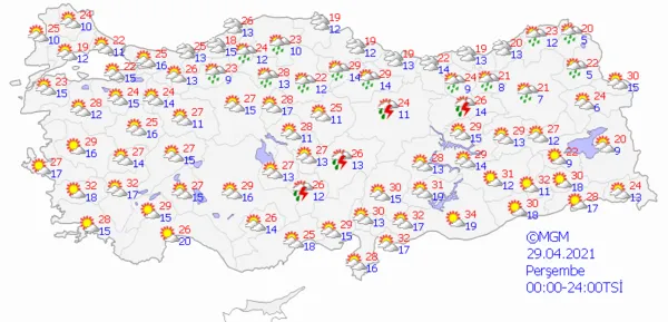 1619461970508.png 3 haftalık tam kapanma öncesi hava durumu bu hafta nasıl olacak? Meteoroloji açıkladı! İstanbul Ankara İzmir'de hava nasıl olacak? - 5
