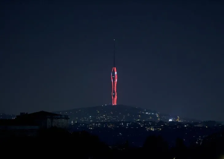 Çamlıca Kulesi’nde 29 Ekim Cumhuriyet Bayramı’na özel ışık gösterisi