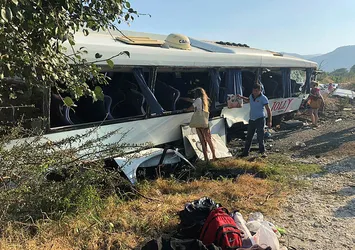 Muğla'da otobüs kazası