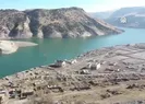 Baraj sularının çekilmesiyle köy gün yüzüne çıktı