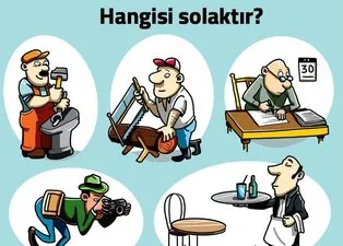 En aldatıcı bulmacalar! Hangisi solaktır?