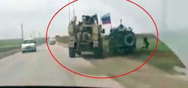 Kamışlı’da ABD-Rusya gerginliği! ABD zırhlı aracı, Ruslara ait zırhlı aracın önüne kırdı