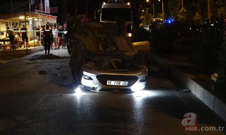 Antalya’da dehşete düşüren kaza! Otomobil ile çarpışan motosikletli hayatını kaybetti