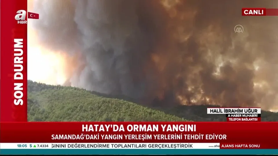Hatay Da Korkutan Orman Yangini Ahaber Video Izle