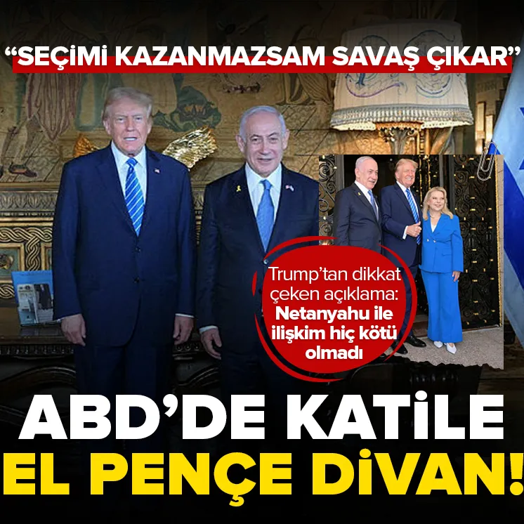 Katil Netanyahu Trump ile görüştü!