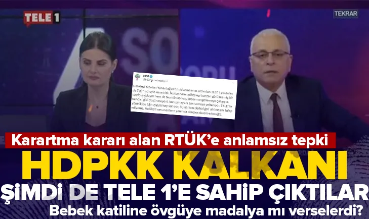 Yanardağ ve TELE 1’e HDPKK kucak açtı