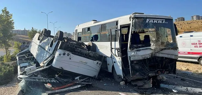 Son dakika | Gaziantep’te feci olay! İki işçi servisi çarpıştı! 19 kişi yaralandı