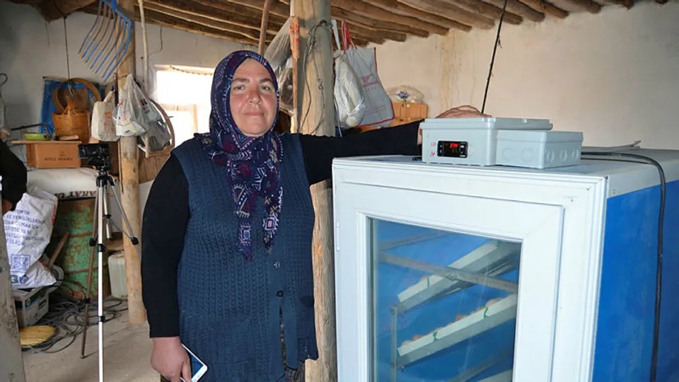 Aksaray’da bin lira kredi desteği alan Hatice Gökçe 11 yılda çiftlik kurdu