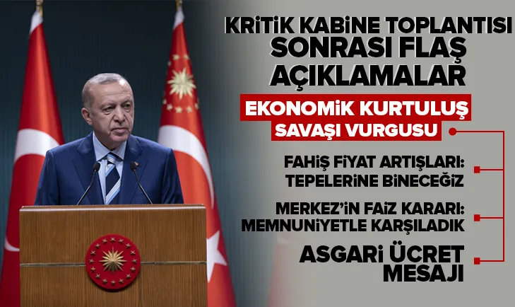 Kabinenin ardından Başkan Erdoğan’dan açıklamalar