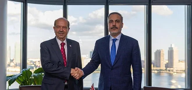 Dışişleri Bakanı Hakan Fidan, KKTC Cumhurbaşkanı Ersin Tatar ile New York’ta görüştü