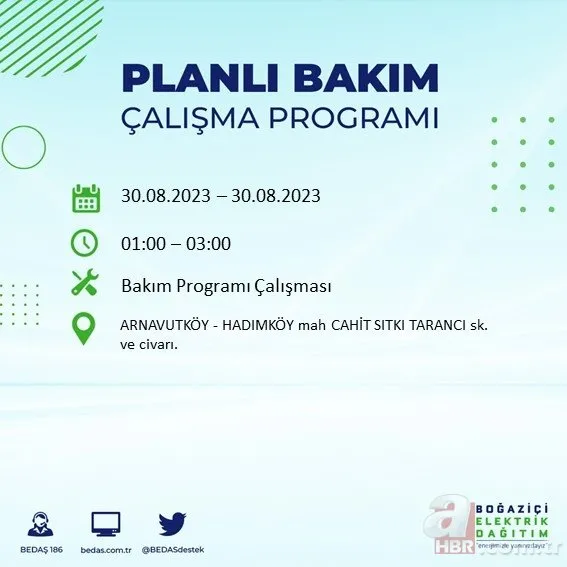 İstanbul'da çok sayıda ilçede elektrik kesintisi! BEDAŞ saat vererek duyurdu...