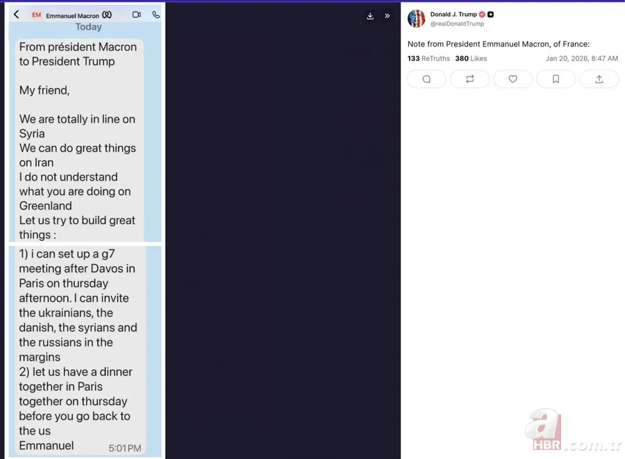 Rutte ve Macron'dan Grönland talebi! ABD Başkanı özel mesajları paylaştı 2