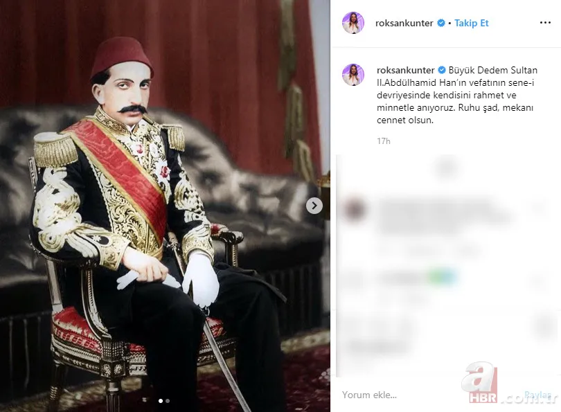Roksan Kunter Padişah torunu çıktı! II. Abdülhamid büyük dedesi oluyor 5