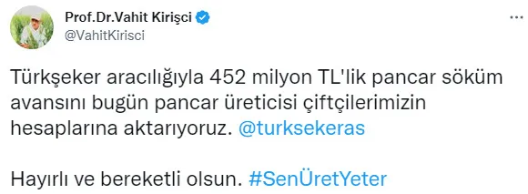 1666702481596.jpg Türkşeker aracılığıyla 452 milyon liralık pancar söküm avansı çiftçilere ödenecek - 1