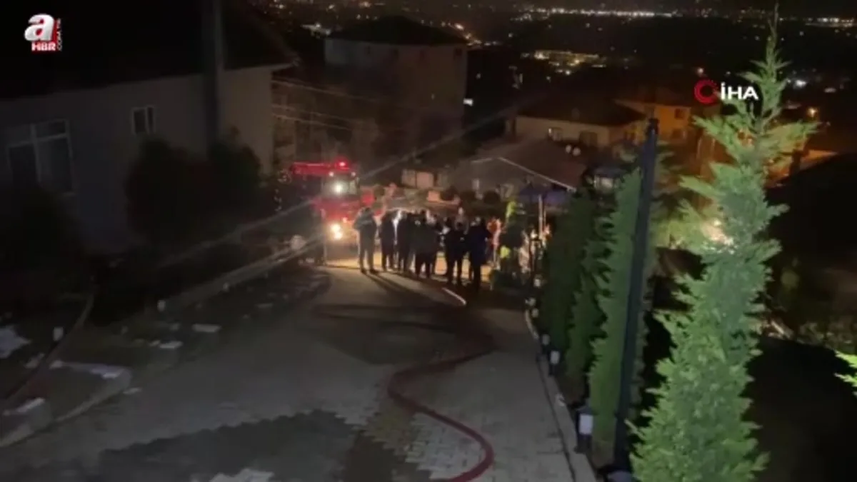 Bungalovda çıkan yangın paniğe neden oldu