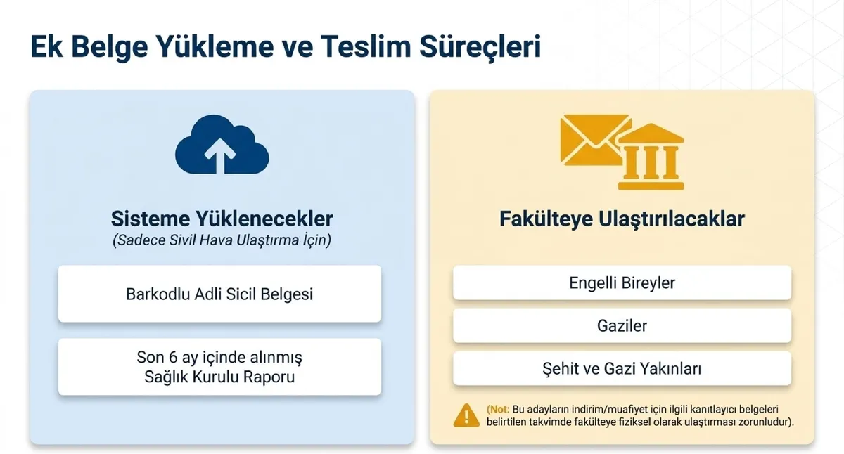 Bazı programlar için ek belge teslimi zorunlu tutulacak.