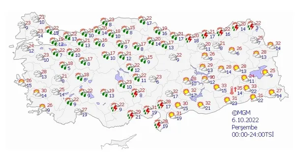 Son dakika! Meteoroloji hava durumu! Çok sayıda ile uyarı: İstanbul Ankara İzmir... | 5-9 EKİM HAVA NASIL OLACAK? - 4