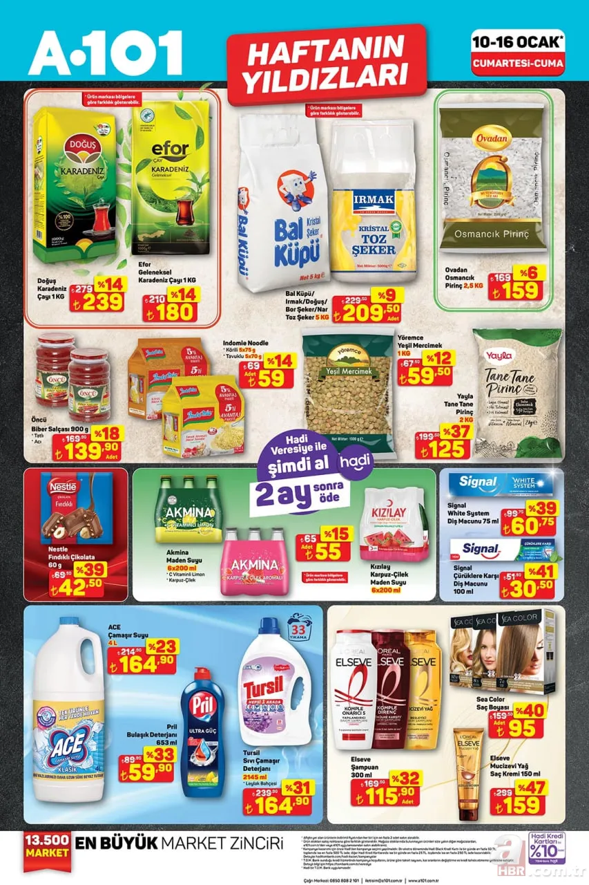 A101 Haftanın Yıldızları 10-16 Ocak kataloğu çıktı! Toz deterjanda yüzde 50 indirim 2